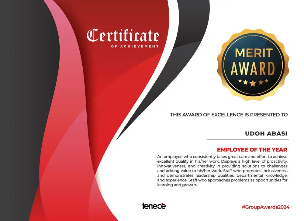 Award for Employee of the year 2024
